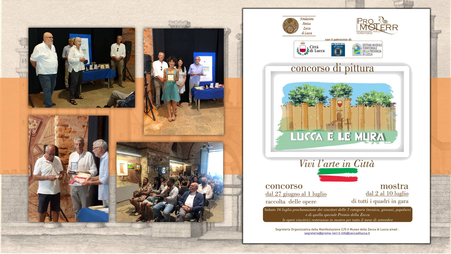 “Lucca e le Mura”: la premiazione del Concorso di Pittura